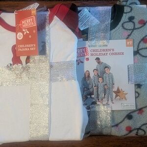 Kids Pajama Set - White and Red